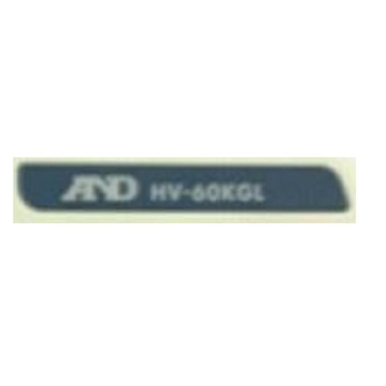 08:4007456-5 A&D model label HV-60KGL