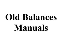 Old Balances Manuals