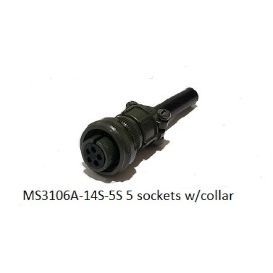 MS3106A-14S-5S 5 sockets w/collar