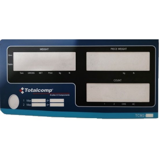 Display overlay for TCM2 counting scale