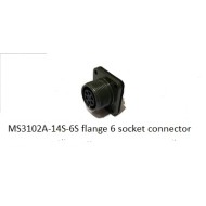 MS3102A-14S-6S flange 6 socket connector