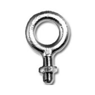1/4-28 Forged eyebolt w/jam nut